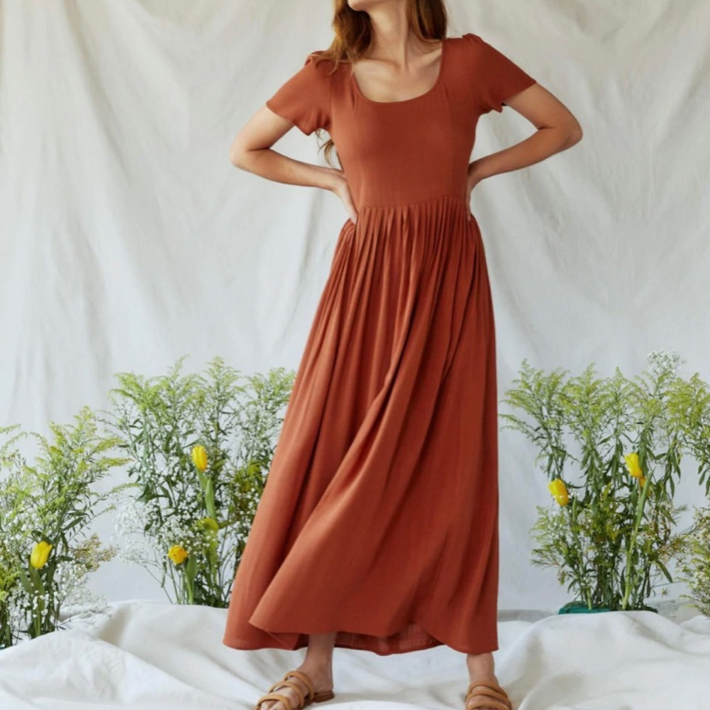 Christy Dawn The Scarlet Dress in Rust M